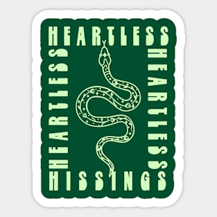 Heartless Green Snake Hissing Sticker